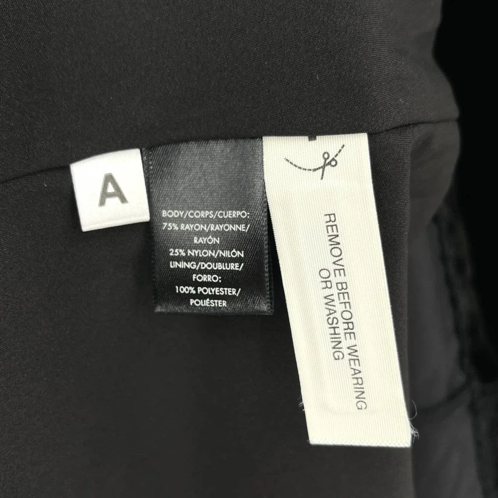 ANN TAYLOR Velvet Short Sleeve V-neck Dress Black 8 NWT - Picture 12 of 14